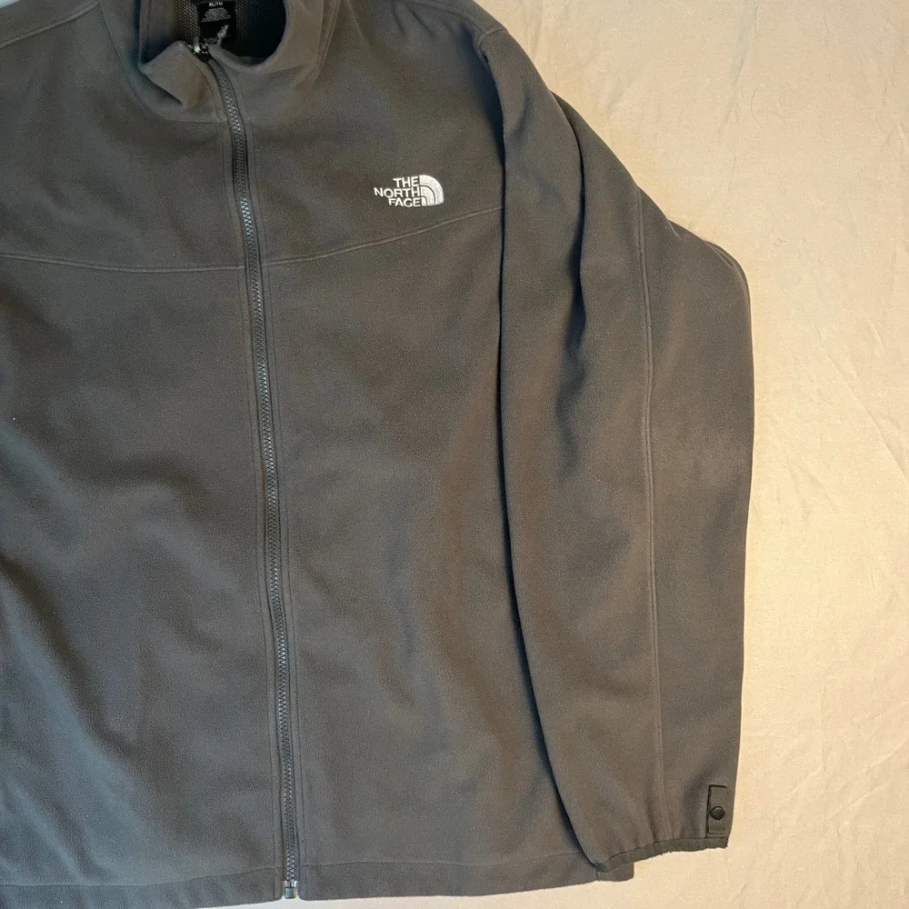 The North Face Mens XL Full Zip Fleece Jacket Charcoal Gray A6GZ FA13 Mock Neck